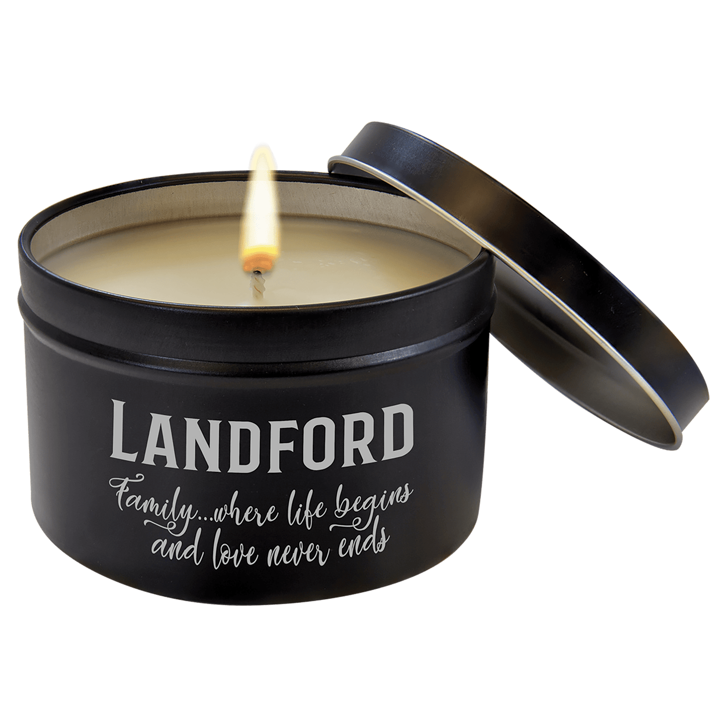 8 oz. Fresh Pine Candle in a Black Metal Tin