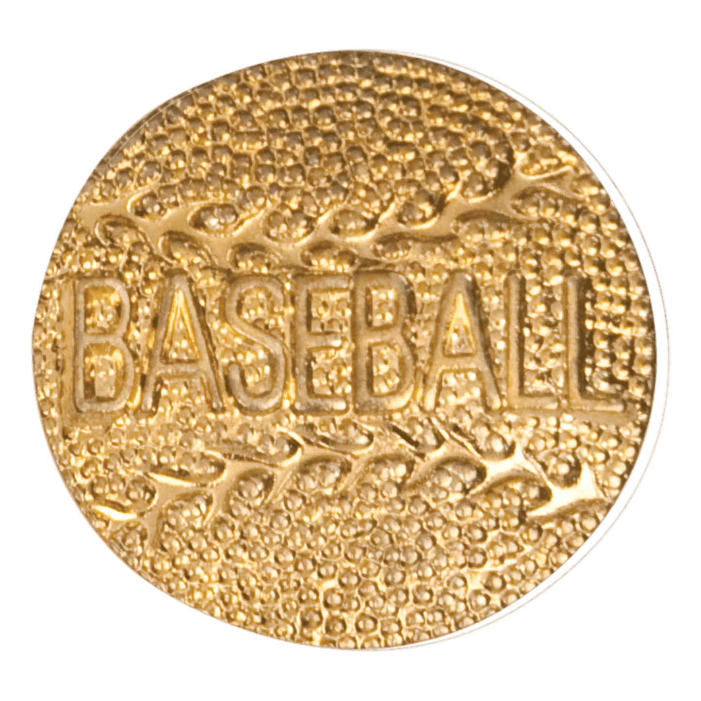 Gold Baseball Metal Chenille Letter Insignia