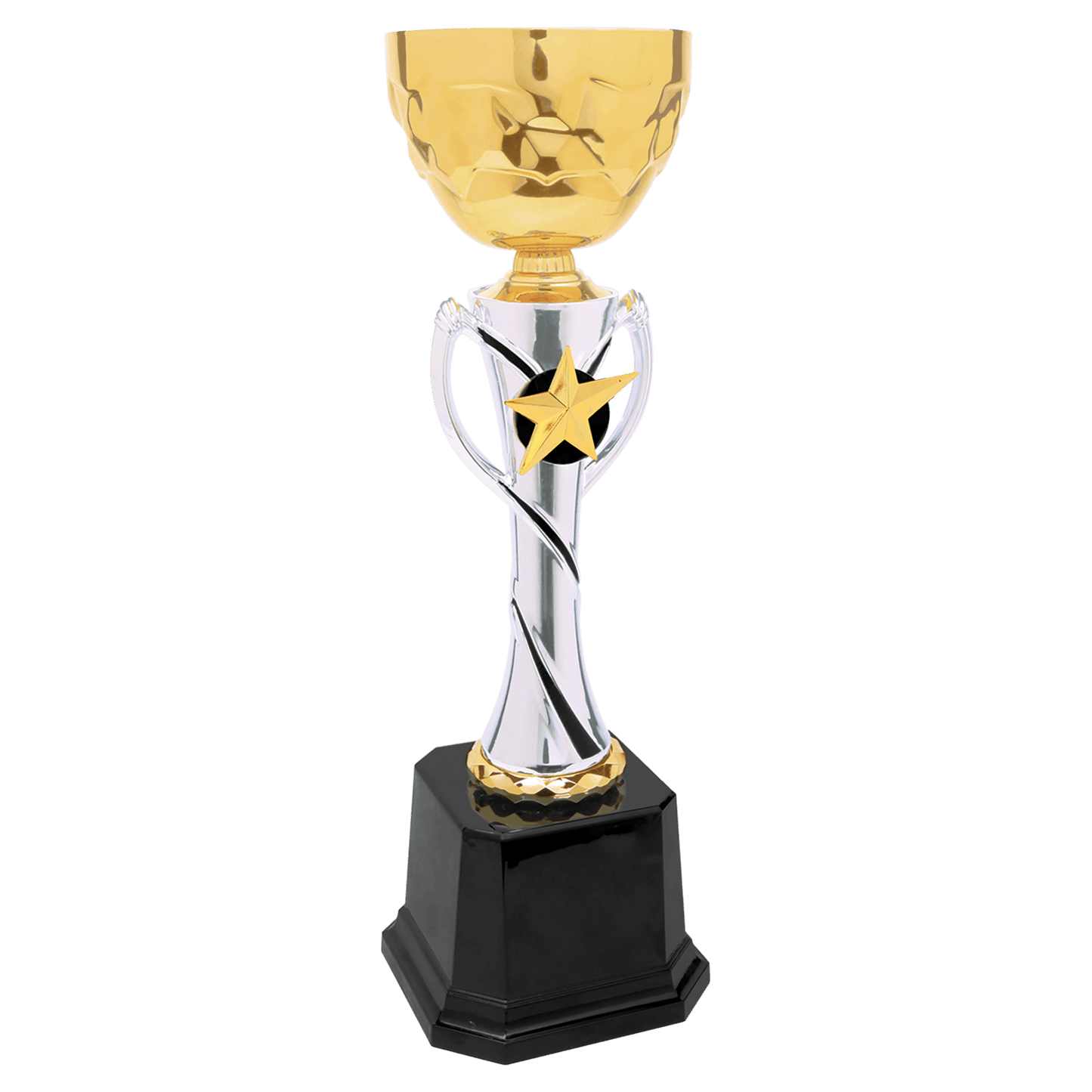 12 3/4" Silver/Gold Completed Metal Cup Trophy