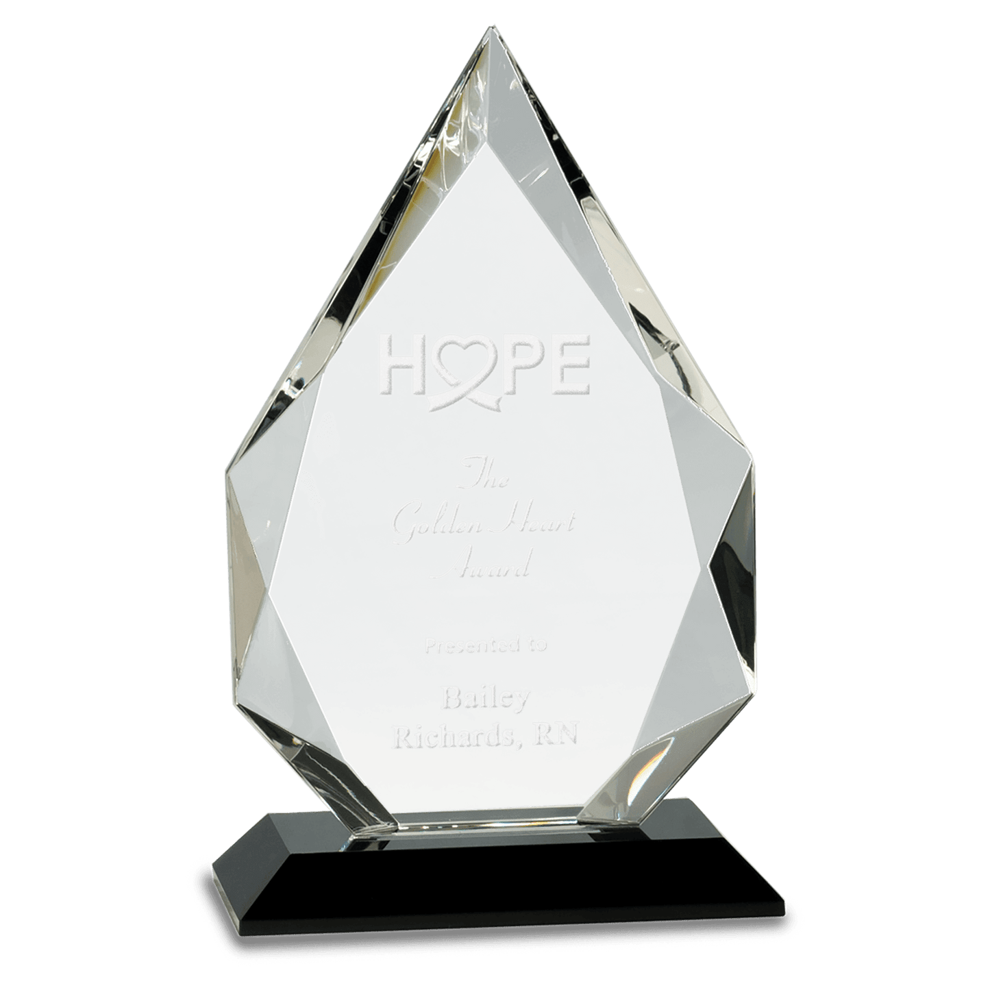 9" Diamond Crystal on Pedestal Base crystal award laser engravable