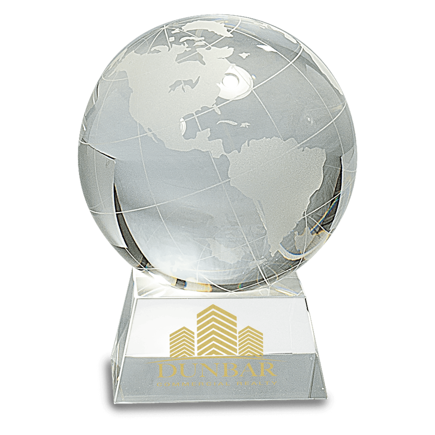 5 1/2" Crystal Globe on Clear Base