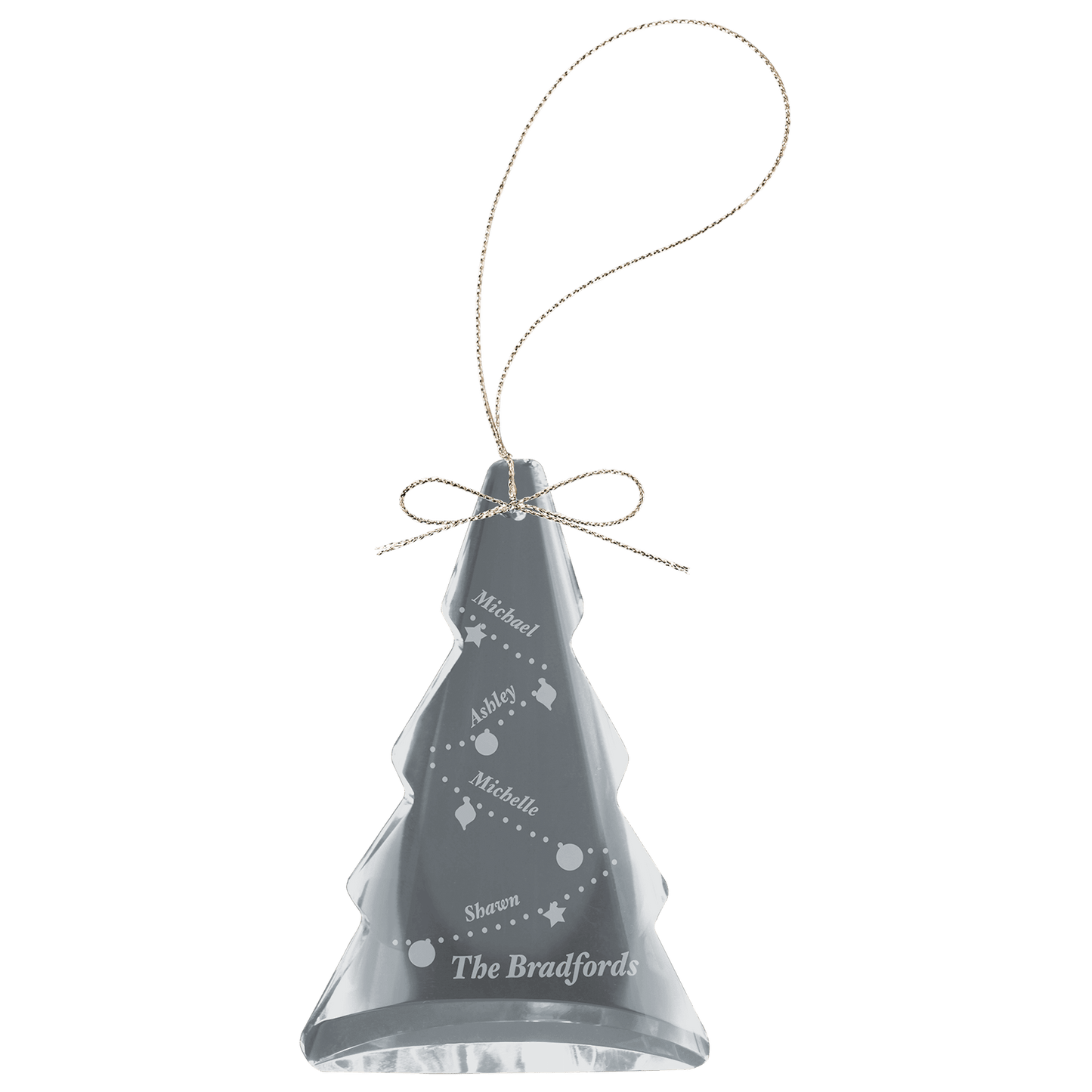 3" Crystal Tree Ornament crystal award laser engravable