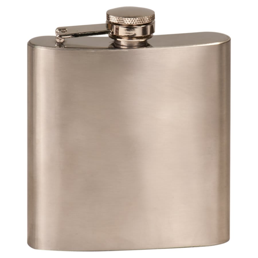 6 oz. Laserable Stainless Steel Flask
