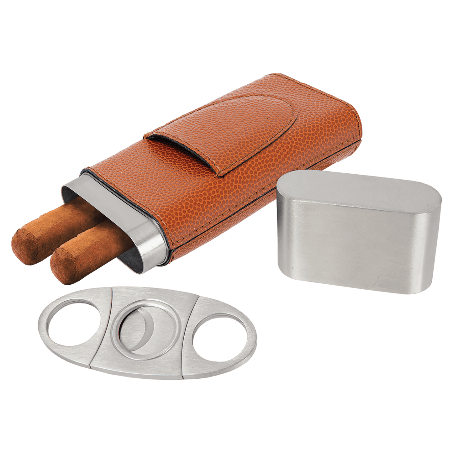 Basketball " laser engravable leatherette cigar case personalized gift