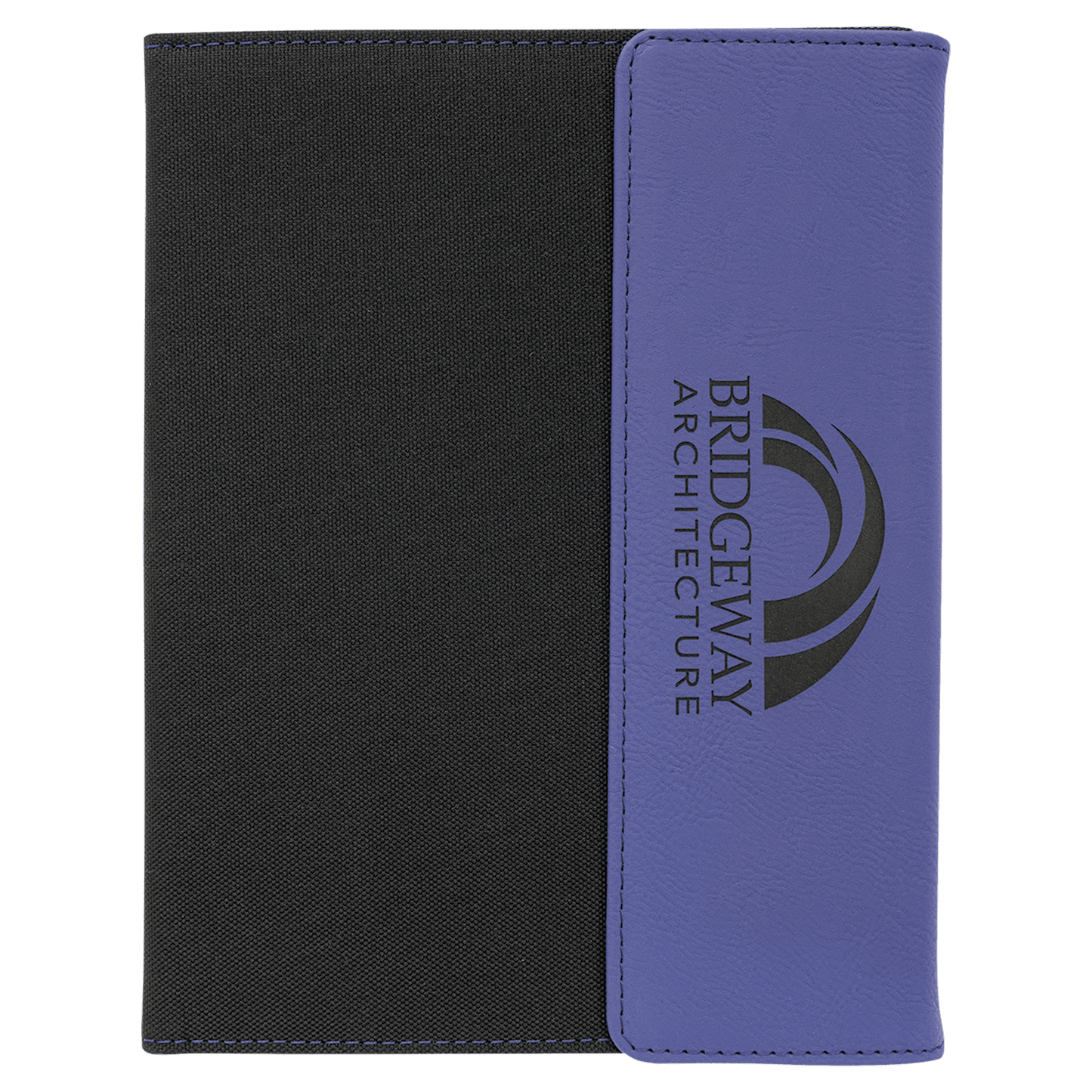 Purple Laserable Leatherette / Black 7" x 9" laser engravable leatherette portfolio notepad professional gift