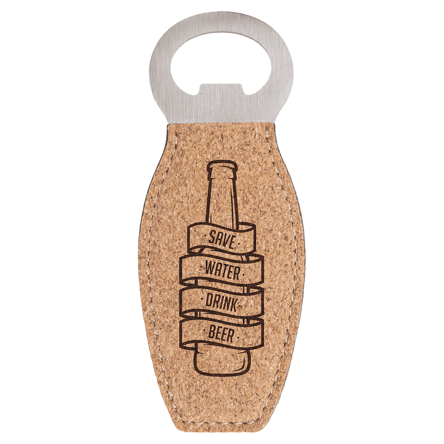 laser engravable cork bottle opener personalized gift