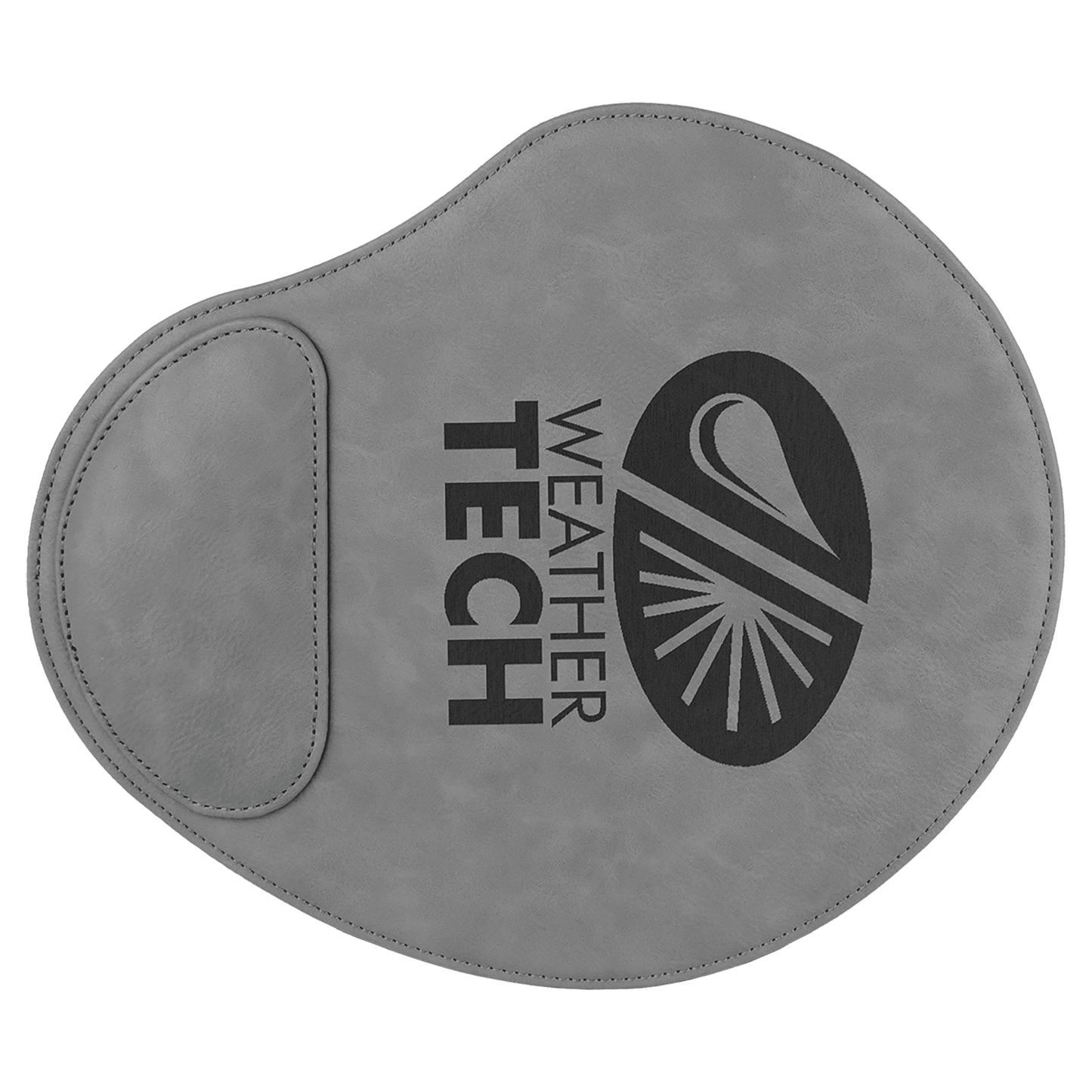 9" x 10 1/4" Gray Laserable Leatherette Mouse Pad