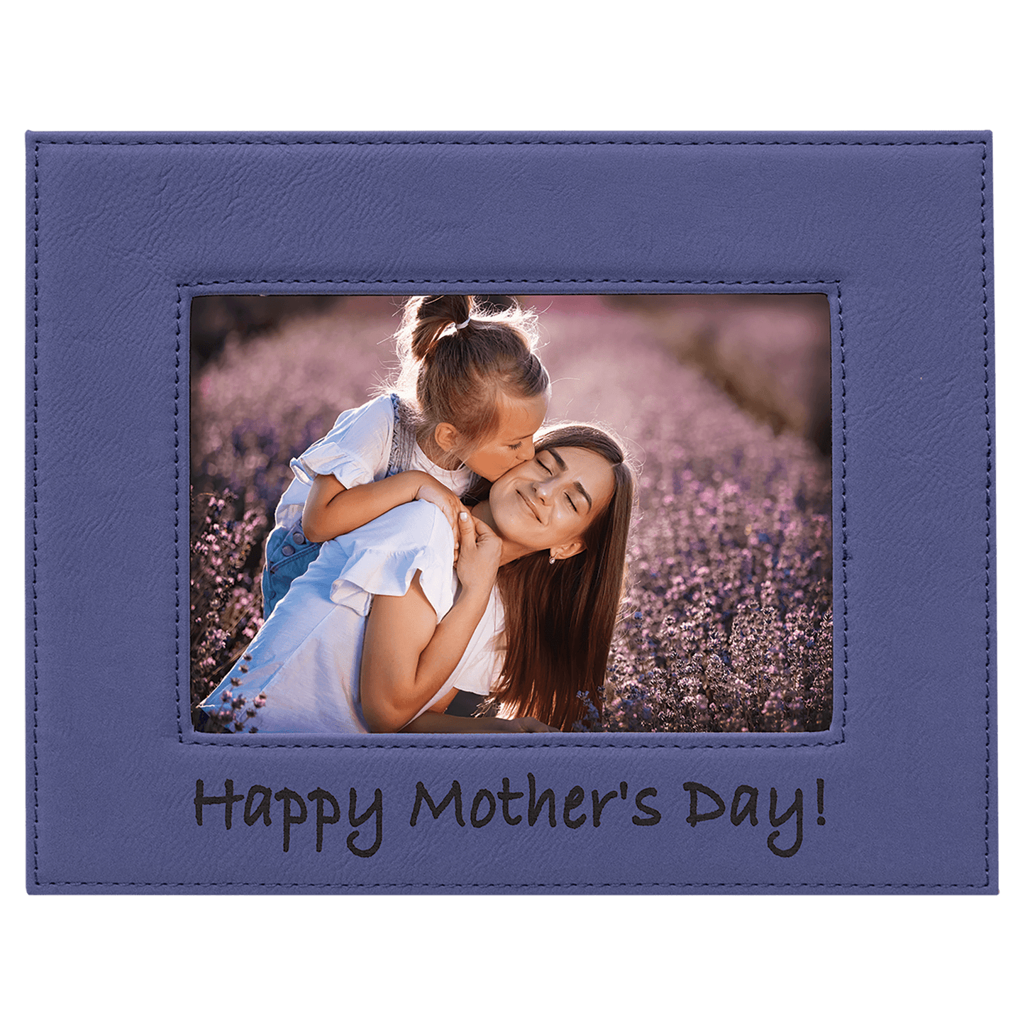 5" x 7" Purple Laserable Leatherette Photo Frame