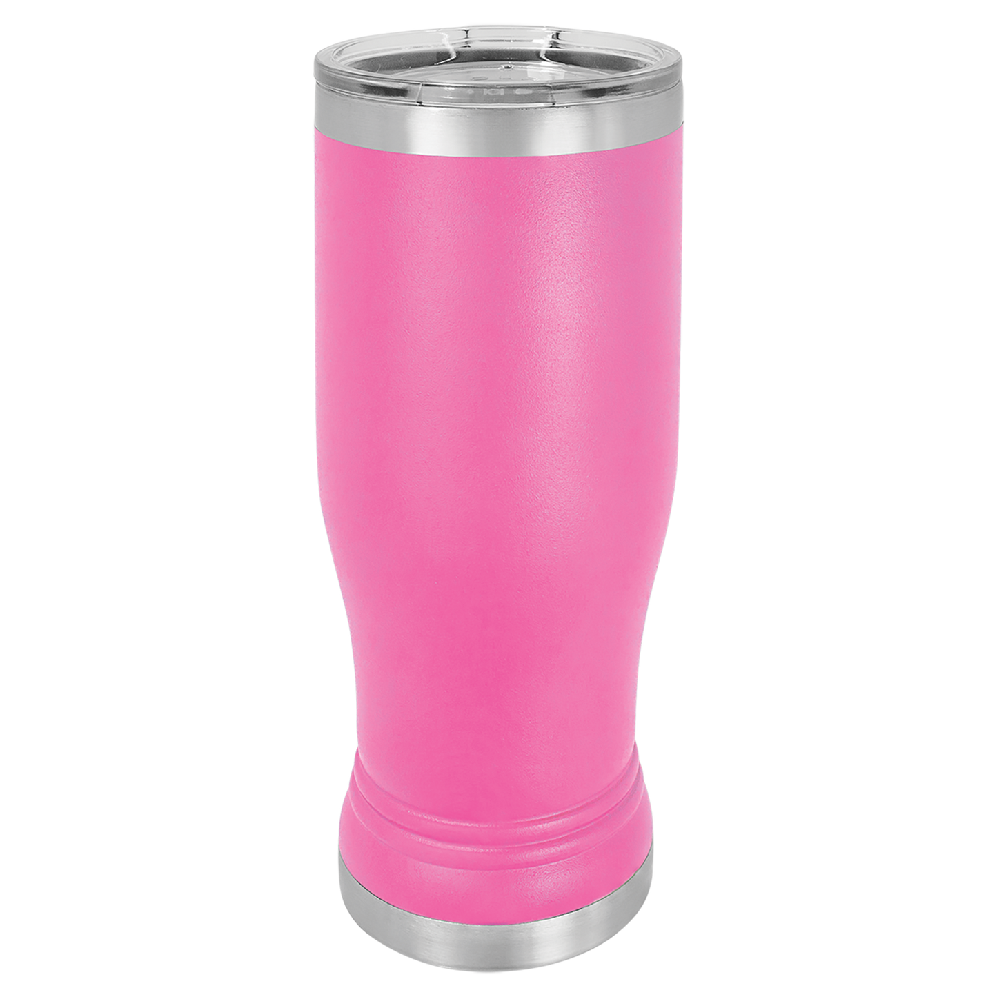 Pink 14 oz. Polar Camel Pilsner with Clear Lid