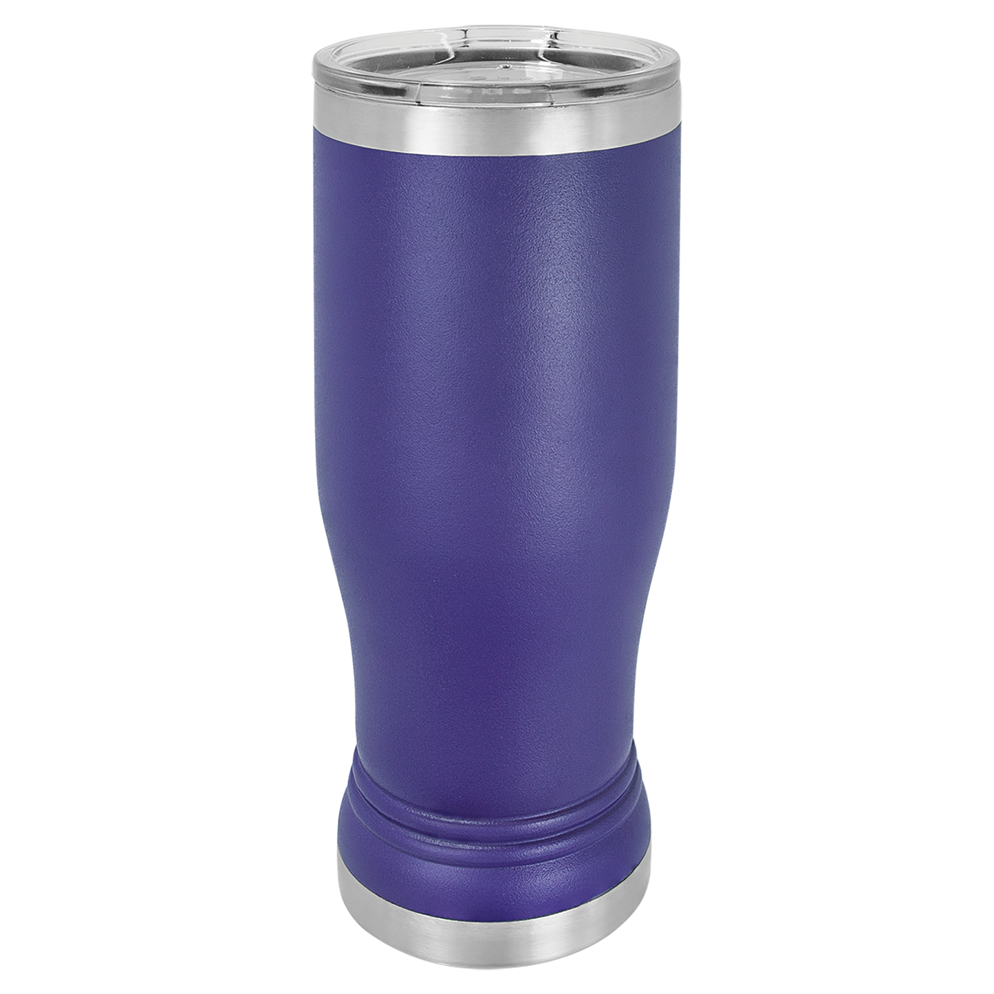Purple 14 oz. Polar Camel Pilsner with Clear Lid