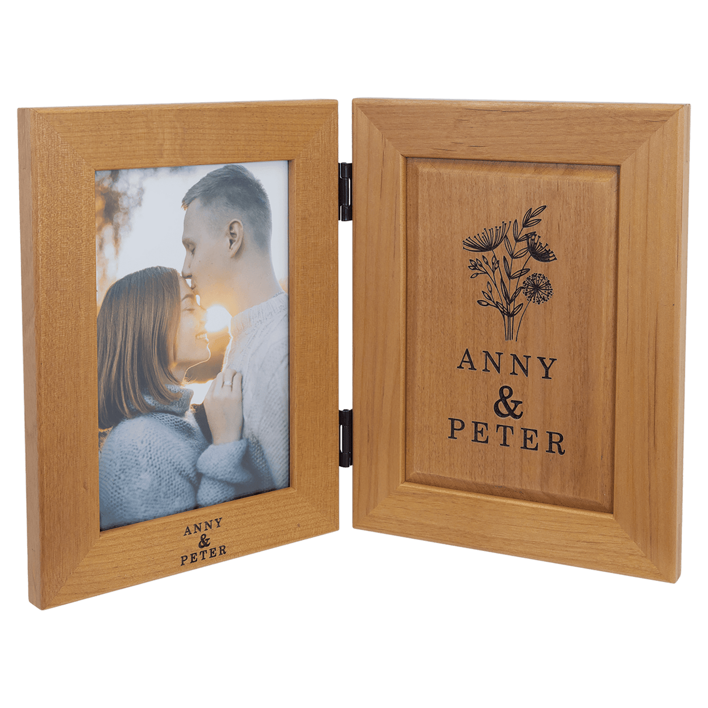 4" x 6" Genuine Red Alder Dual Picture Frame