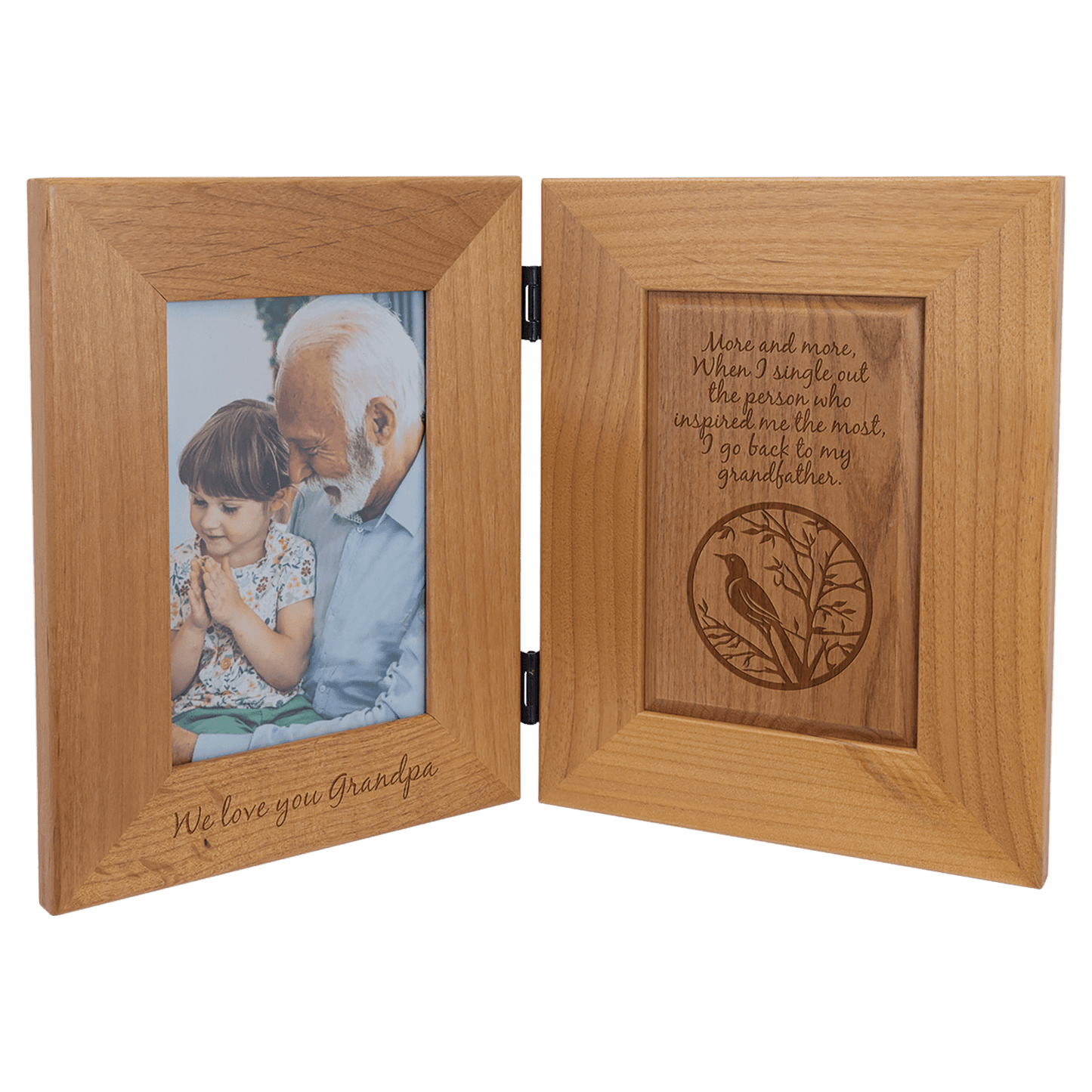 5" x 7" Genuine Red Alder Dual Picture Frame