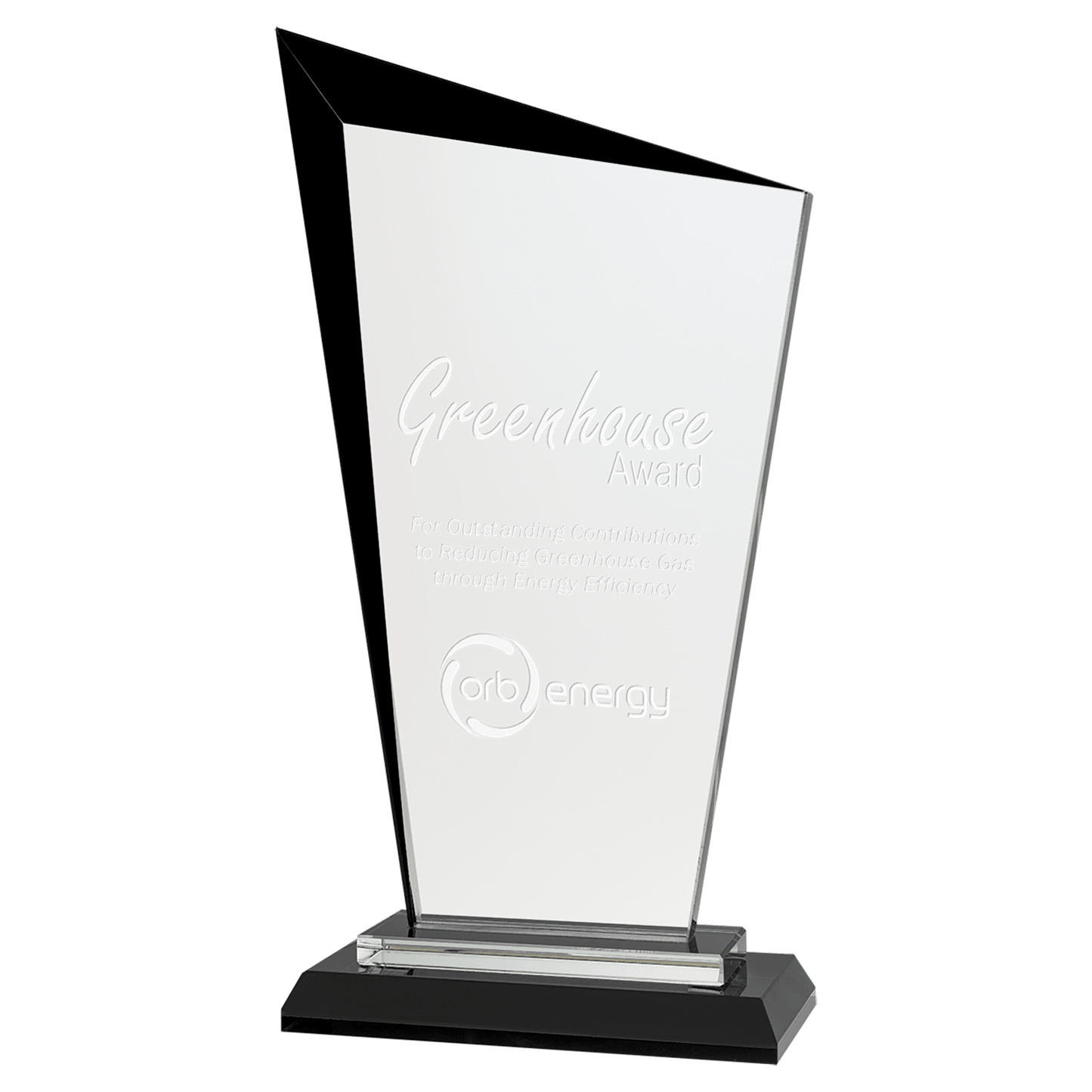 9 1/2" Razor Glass glass award laser engravable