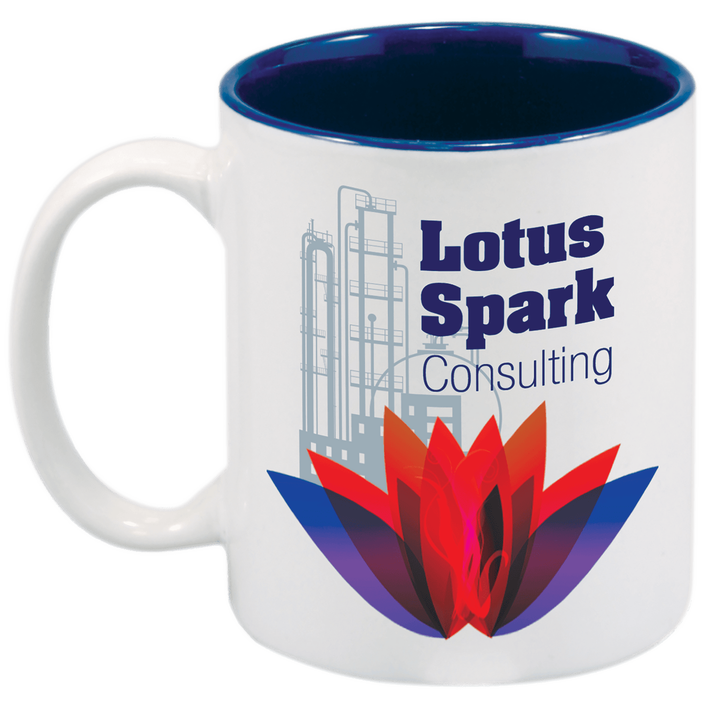 Personalized 11 oz. white ceramic coffee mug with custom full-color photo or design