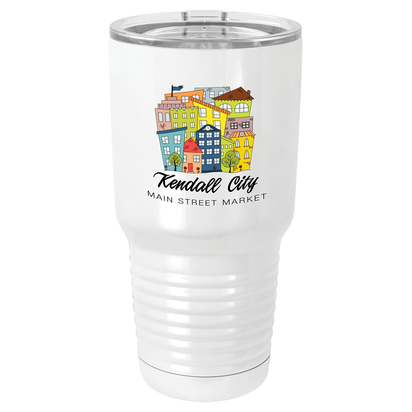 Personalized 30 oz. stainless steel vacuum insulated tumbler with lid and custom full-color photo or design