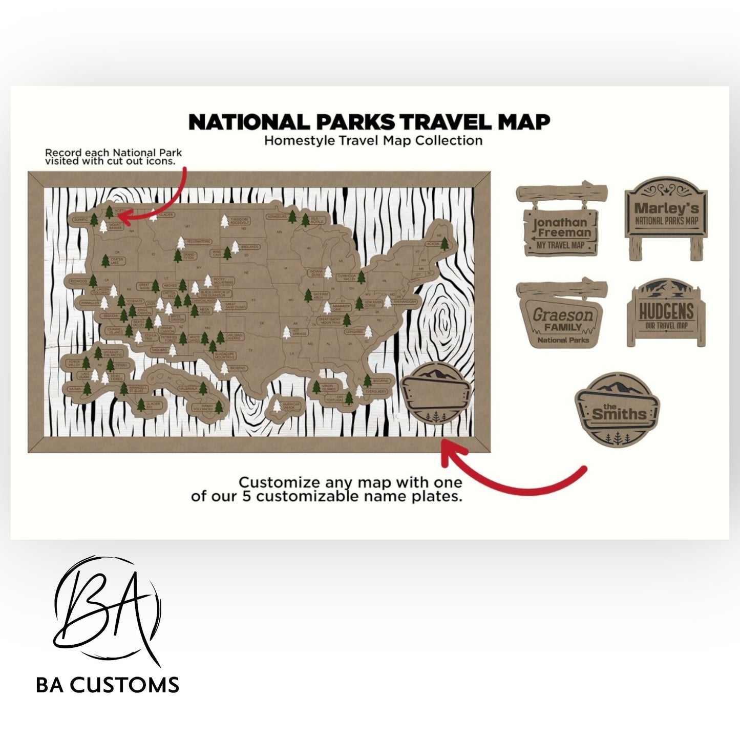 US Nationa Park Map