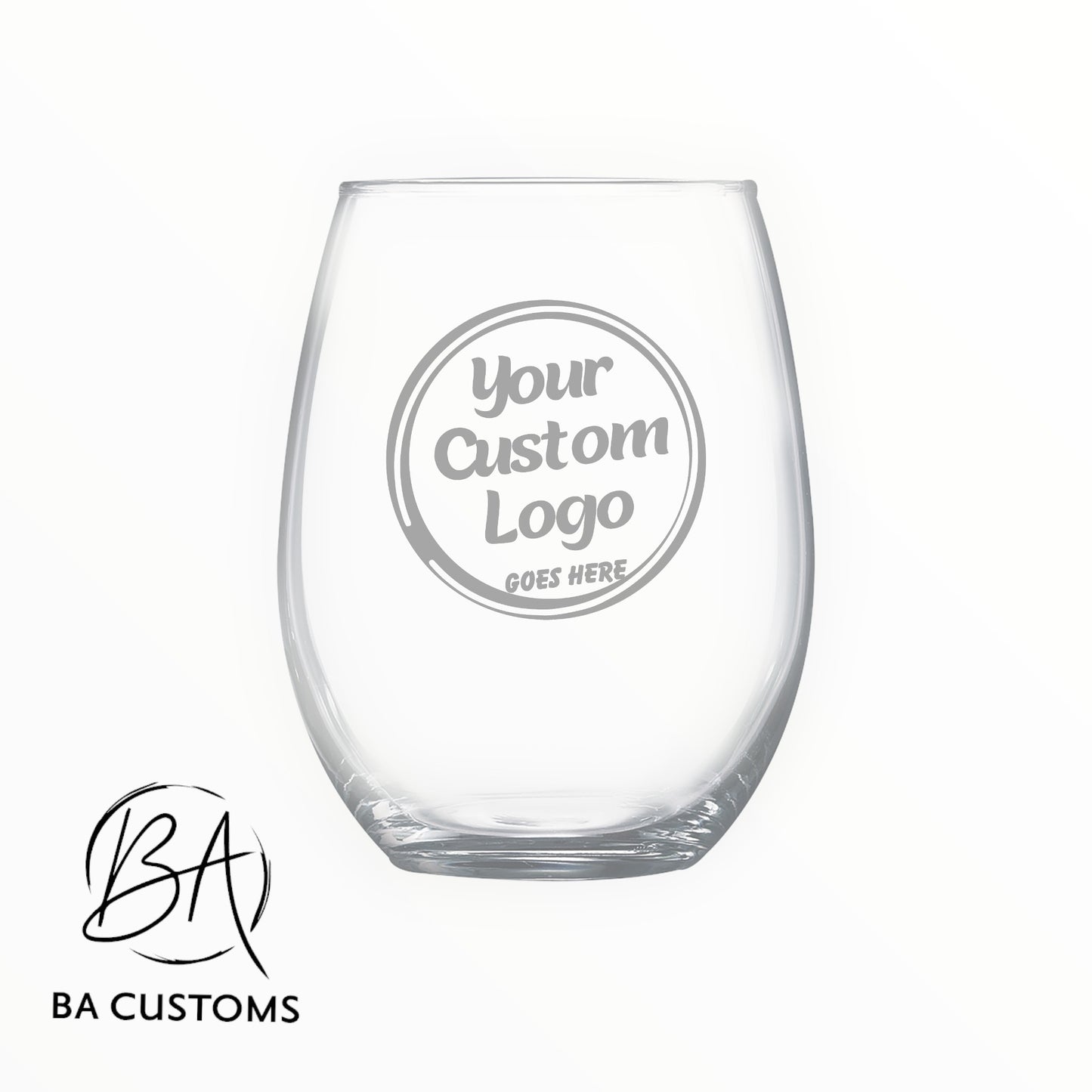 Personalized 15 oz Stemless Wine Glass