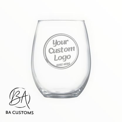 Personalized 15 oz Stemless Wine Glass