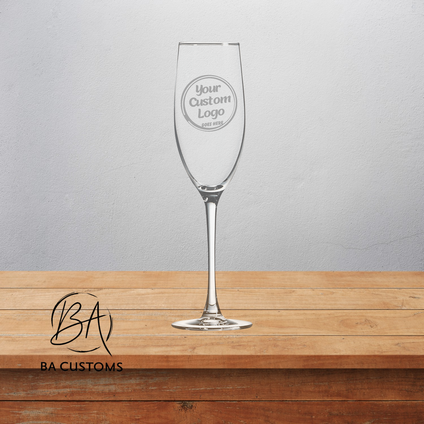 Personalized 8 oz Champagne Flute