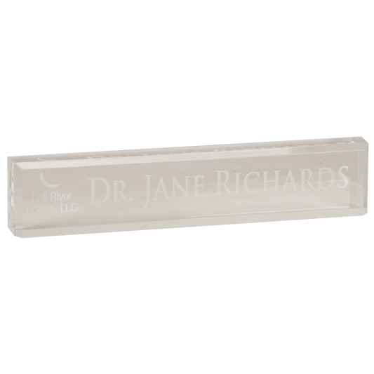 10" x 2" Acrylic Desk Wedge laser engravable