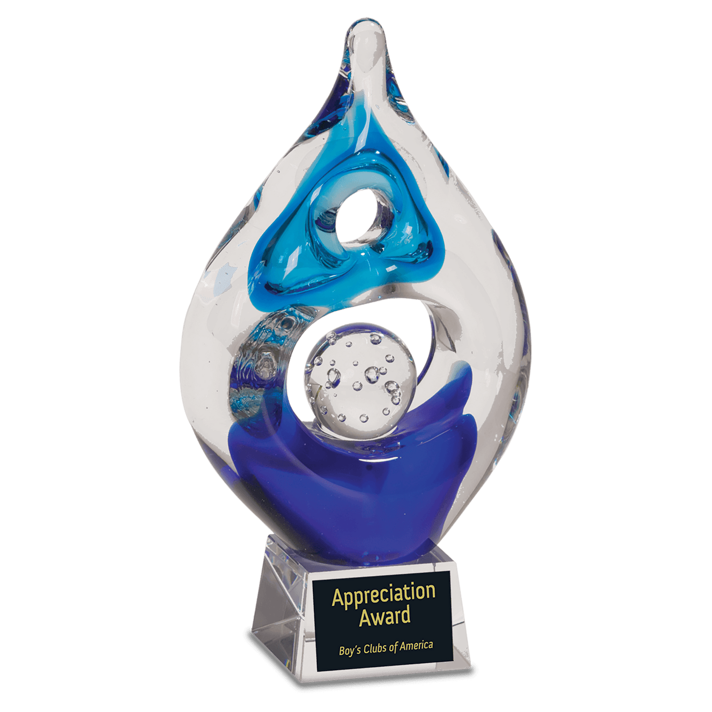 8 1/2" Winner Art Glass glass award laser engravable
