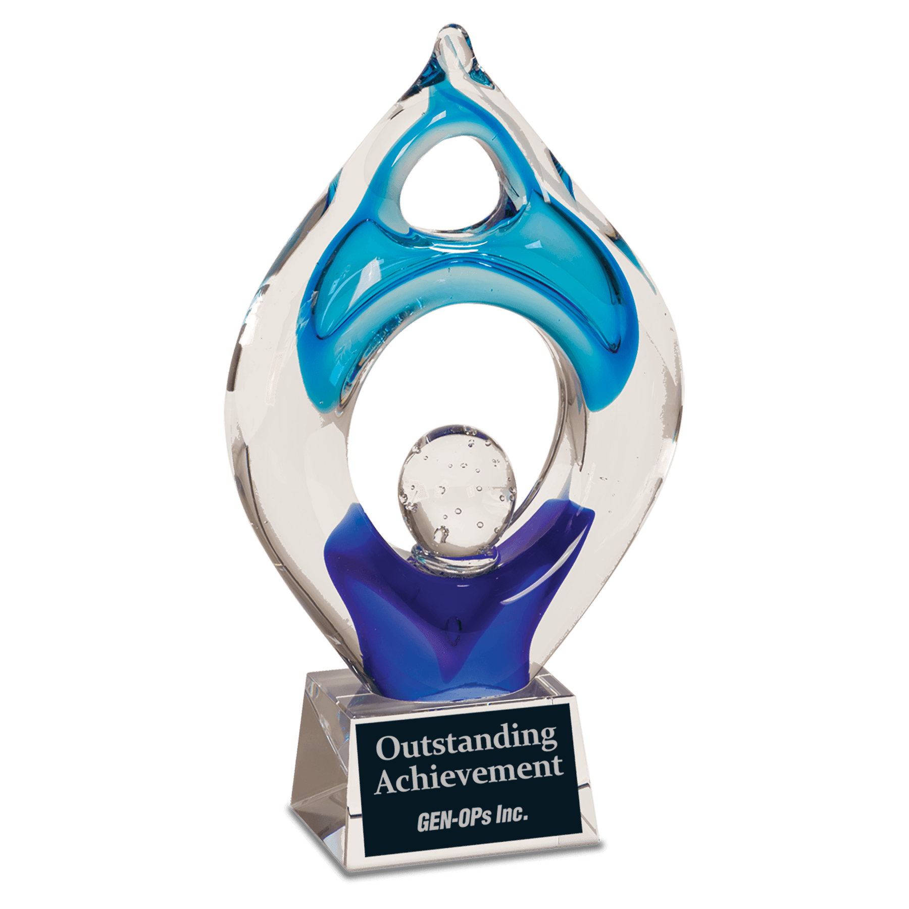 10 1/4" Winner Art Glass glass award laser engravable
