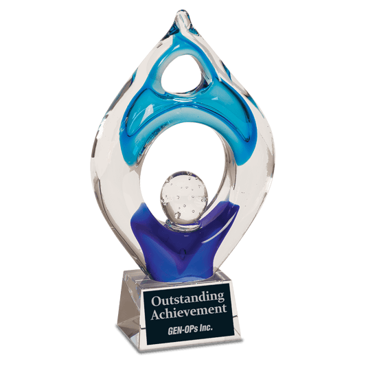 10 1/4" Winner Art Glass glass award laser engravable