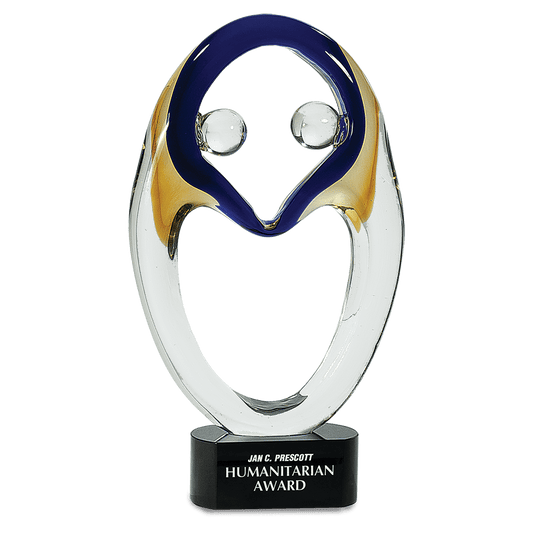 13 3/4" Together Art Glass glass award laser engravable