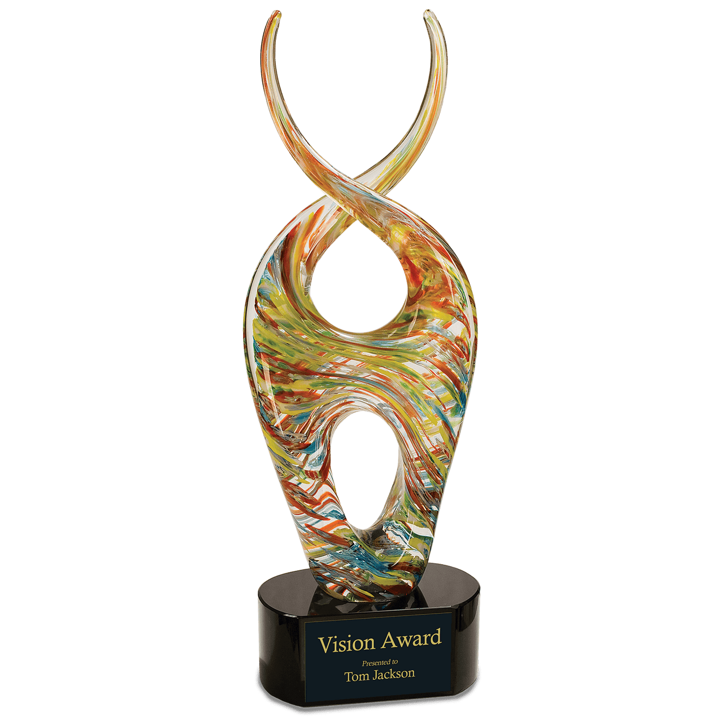 14" Color Twist Art Glass glass award laser engravable