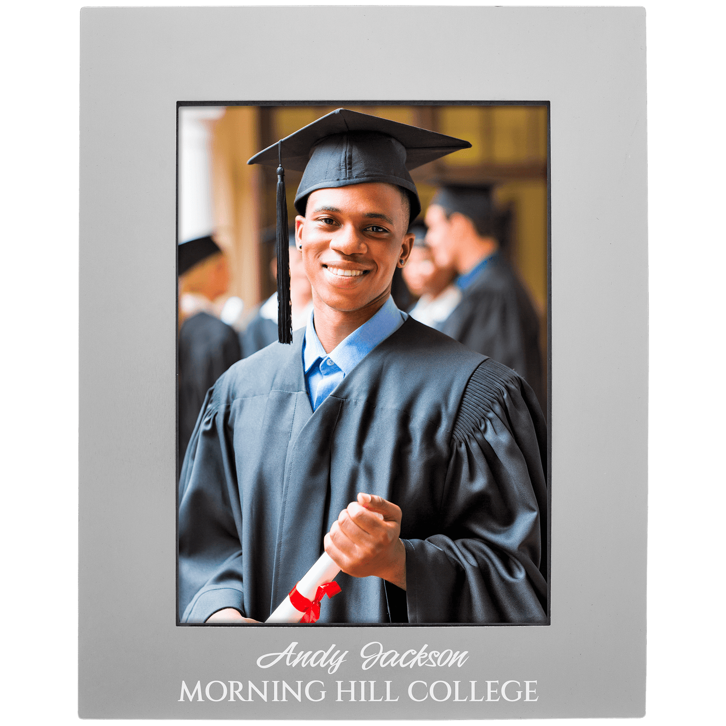 5" x 7" Gray Aluminum Photo Frame