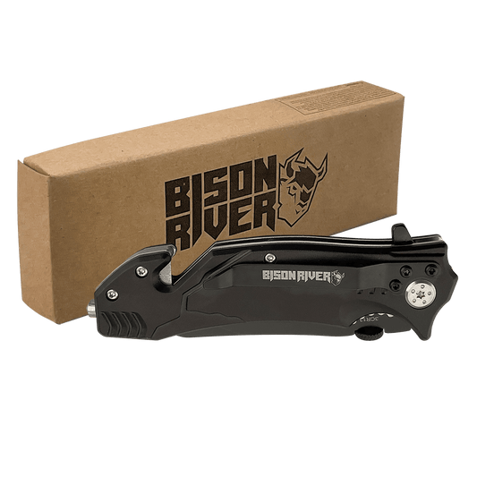 Bison River 4 1/2" Rescue Knife laser engravable
