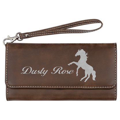 Engraved Woman's Leatherette Wallet