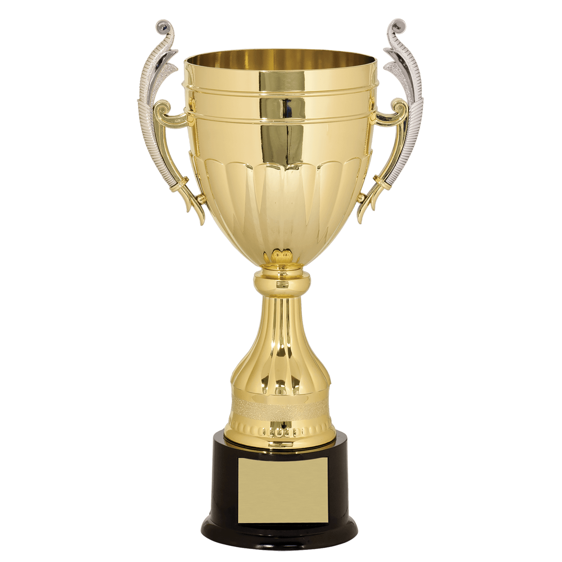 14 3/4" Gold/Silver Plastic Completed Cup Trophy
