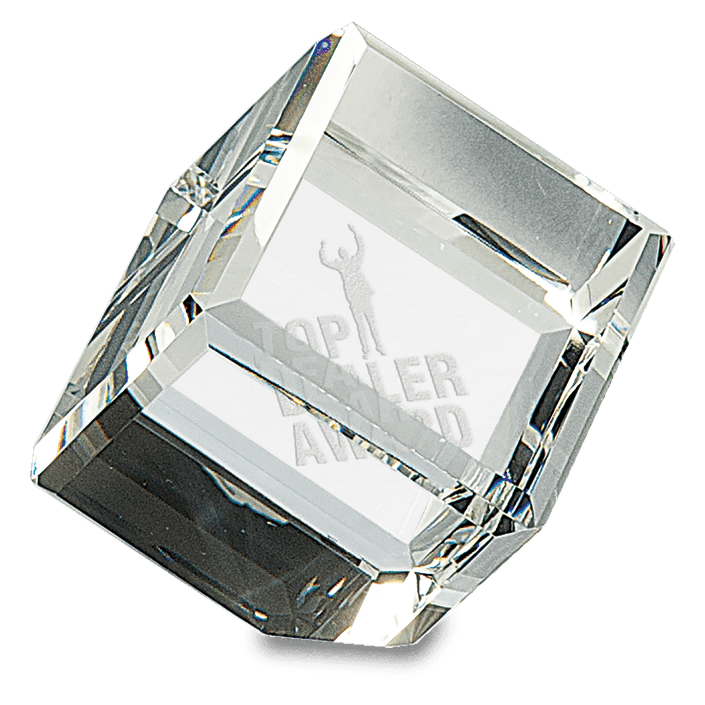 2 1/2" x 2 1/2" Crystal Cube crystal award laser engravable