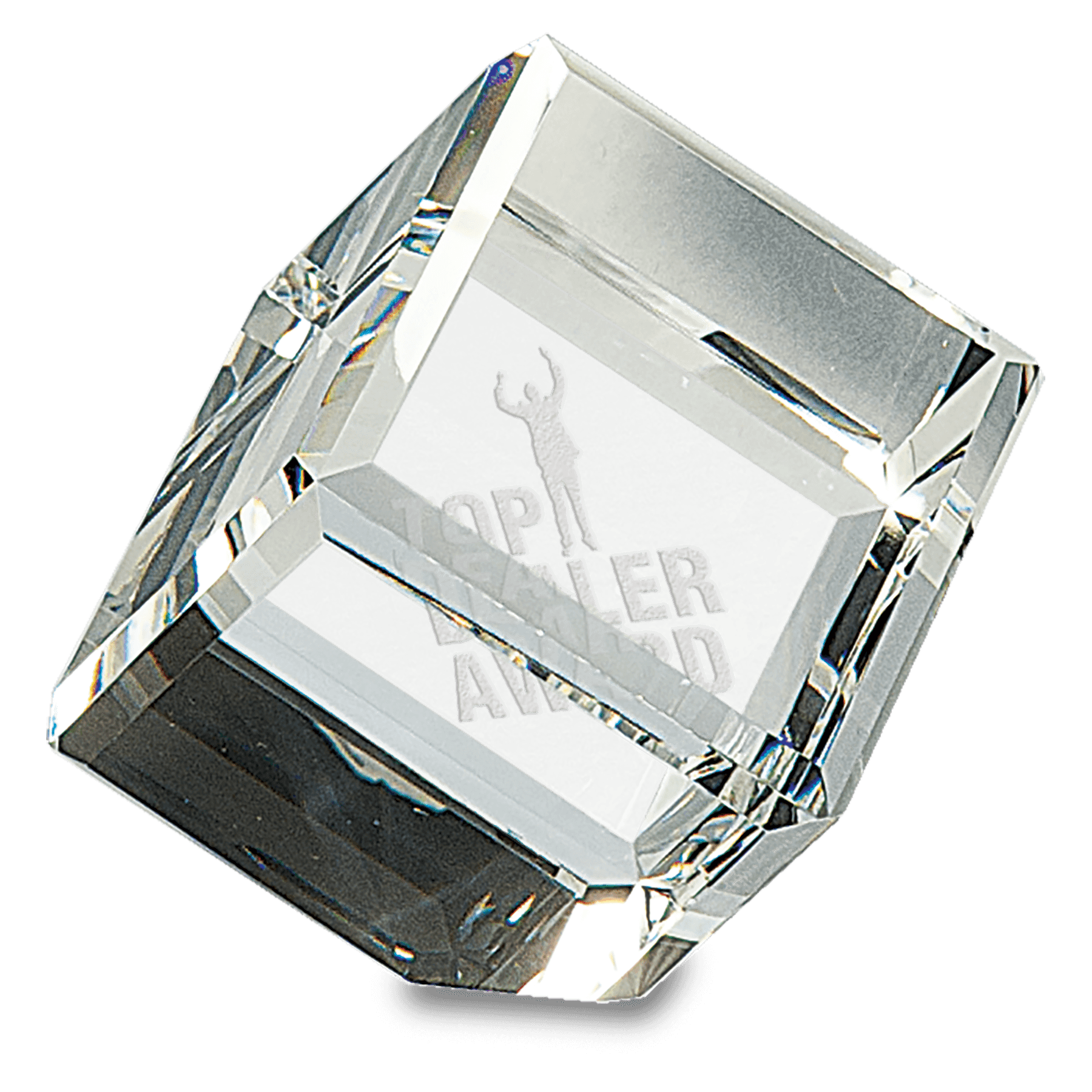 2 1/2" x 2 1/2" Crystal Cube crystal award laser engravable