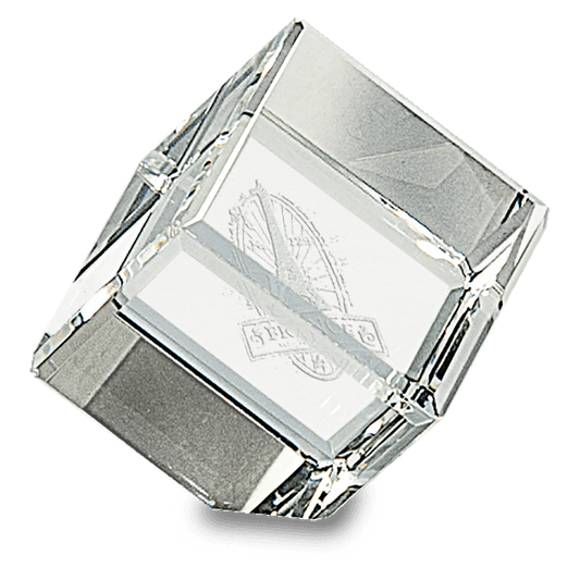1 1/2" x 1 1/2" Crystal Cube crystal award laser engravable