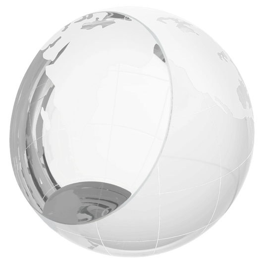 4" Crystal Globe Paperweight crystal award laser engravable