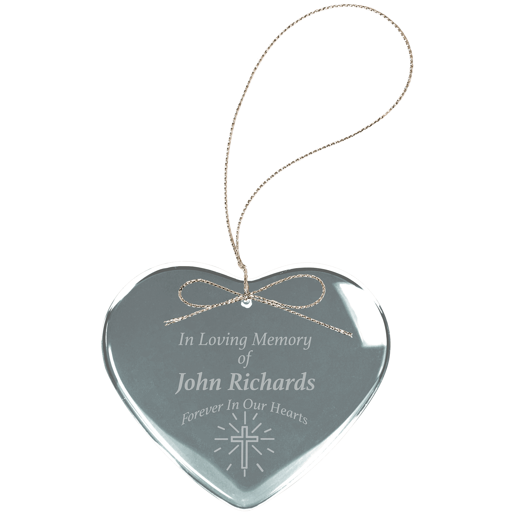 2 1/2" Crystal Heart Ornament