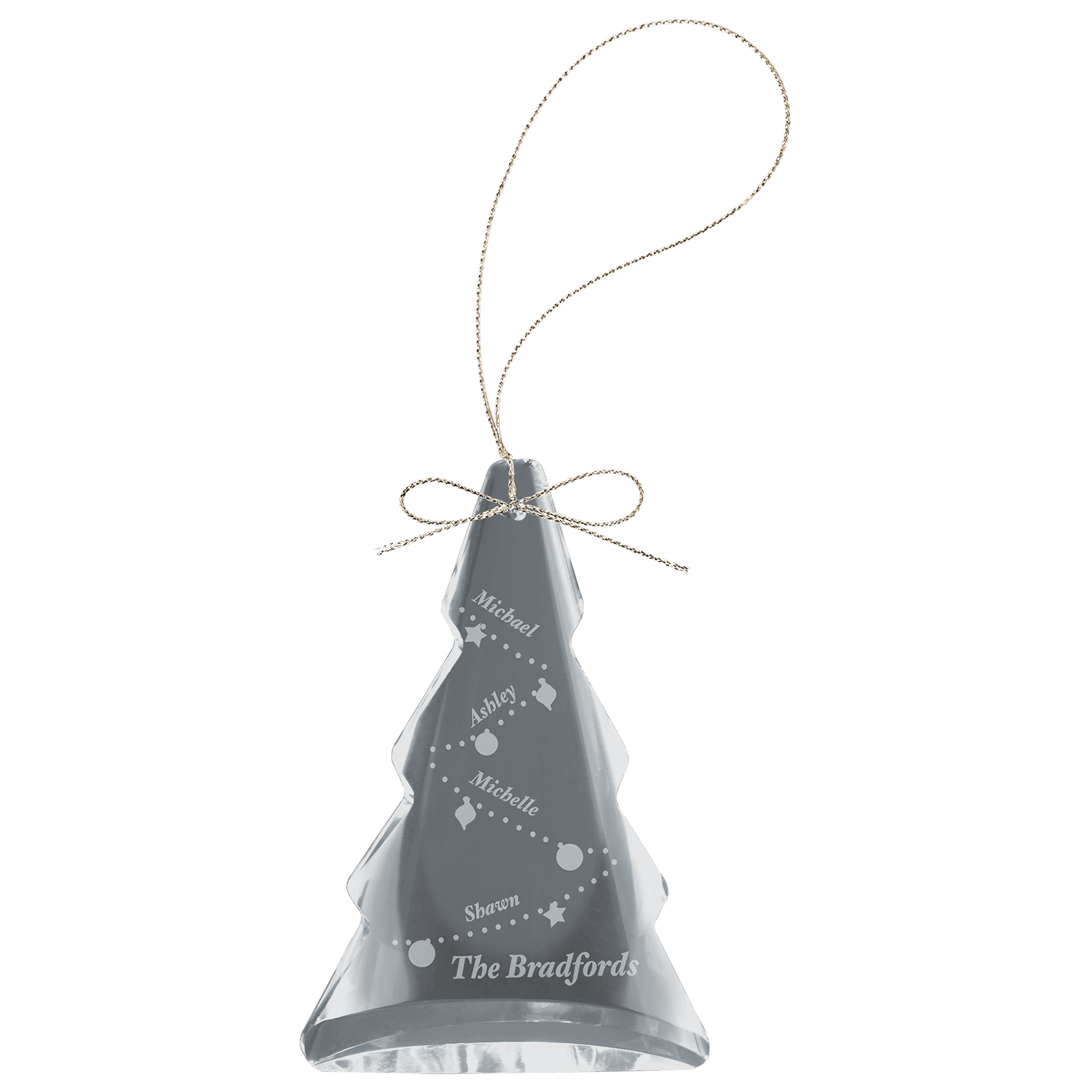 3" Crystal Tree Ornament crystal award laser engravable