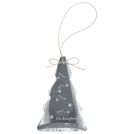 3" Crystal Tree Ornament crystal award laser engravable