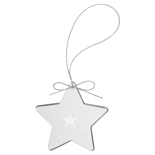 3" Crystal Star Ornament crystal award laser engravable