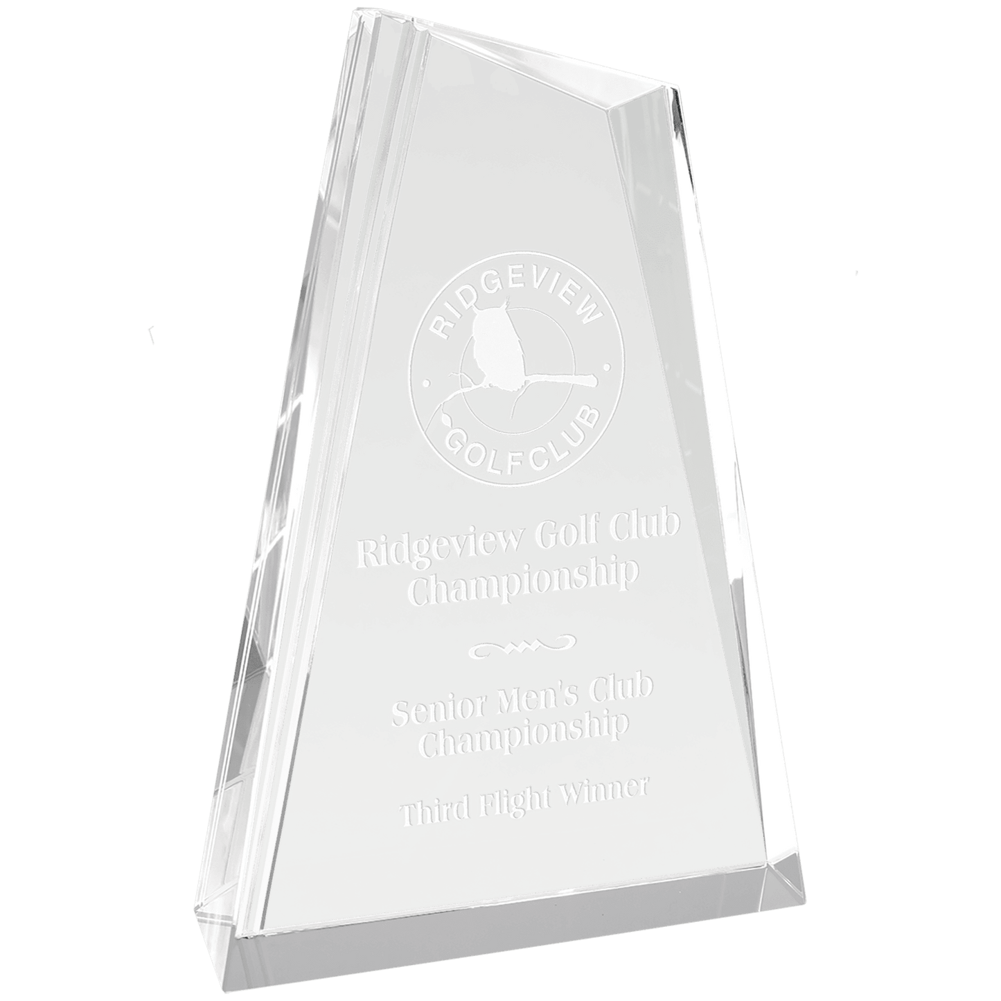 8 1/4" Crystal Peak crystal award laser engravable