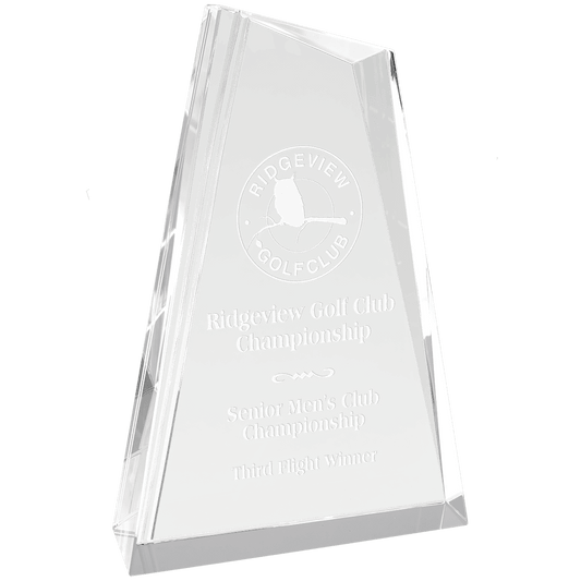 8 1/4" Crystal Peak crystal award laser engravable