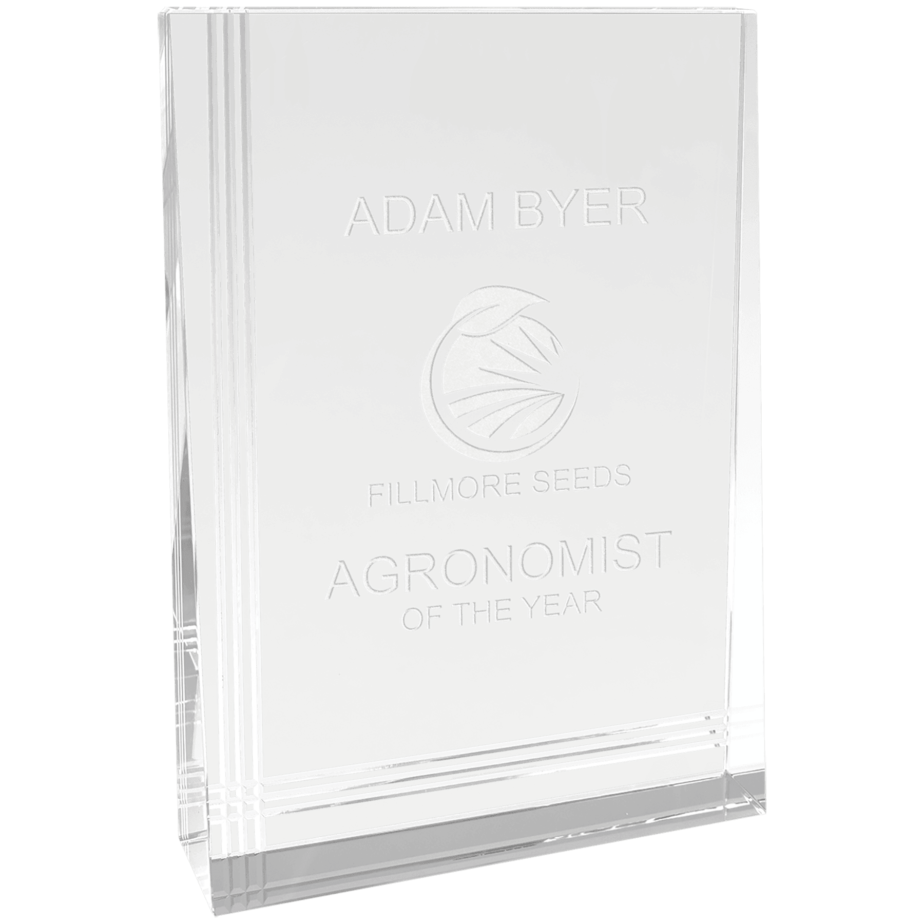5 1/2" x 8" Crystal Wedge crystal award laser engravable