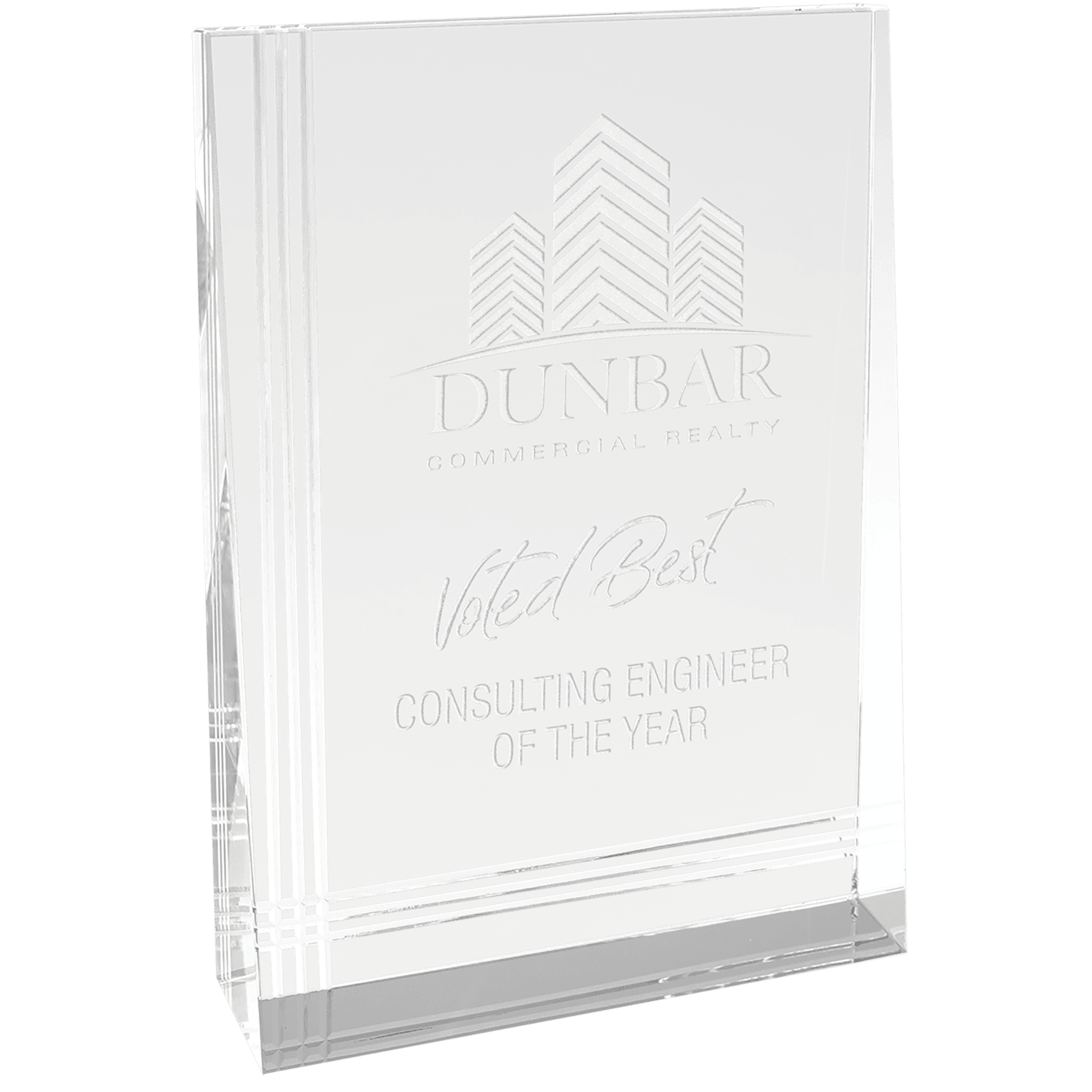 5" x 7" Crystal Wedge crystal award laser engravable