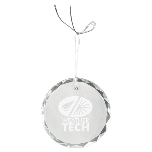 3" Crystal Round Faceted Ornament crystal award laser engravable