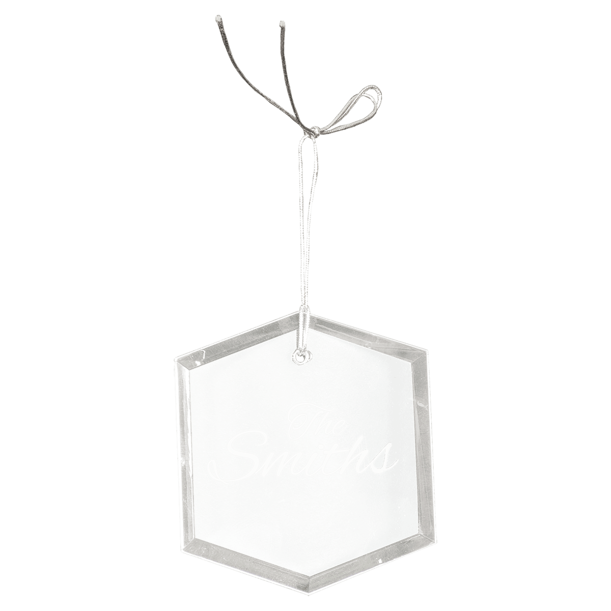 3" Crystal Hexagon Ornament crystal award laser engravable