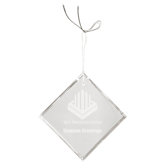 3" Crystal Diamond Ornament crystal award laser engravable
