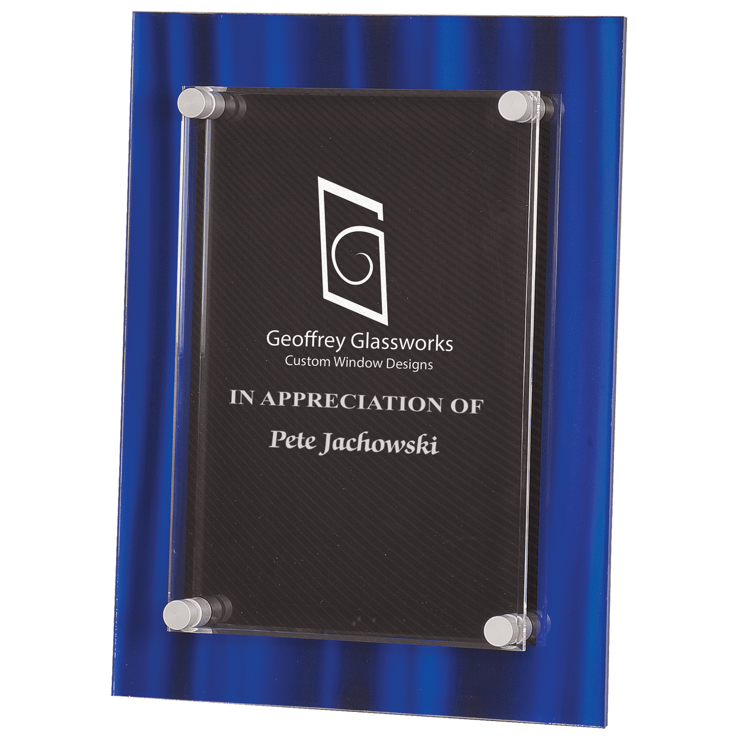 Blue 9" x 12" Velvet Stand-Off Acrylic Plaque