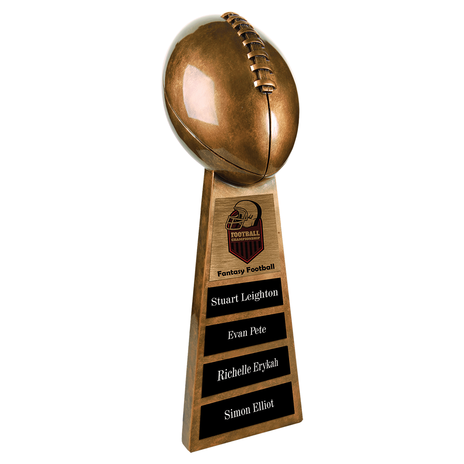 Antique Gold 15" Football Resin